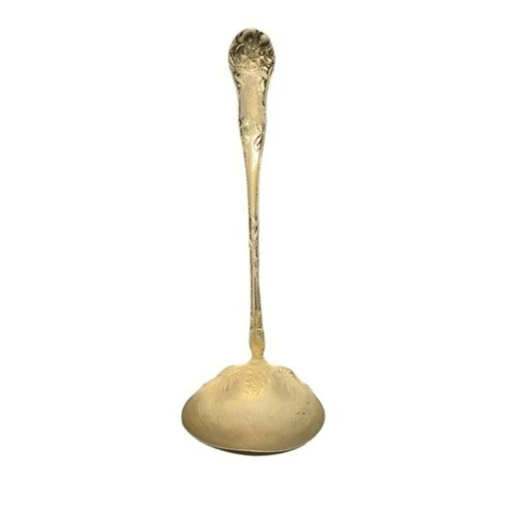 Antique 1877 Niagara Falls Silver‎ Co Ladle 1906 Wild Rose Silver Plate Sauce
